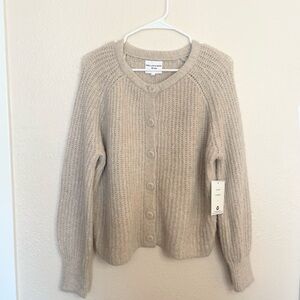 Willow & Wind Large NWT Neutral Chunky Knit Cardigan Quiet Luxury Cozy